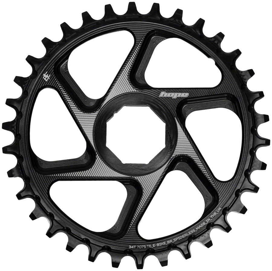 Hope Spiderless Chainring - 34T, R22, Ebike, Brose, Black