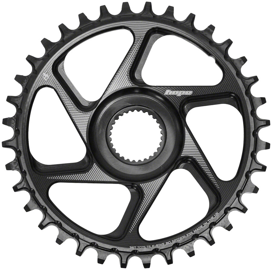 Hope Spiderless Chainring - 36T, R22, Ebike, Bosch, Black