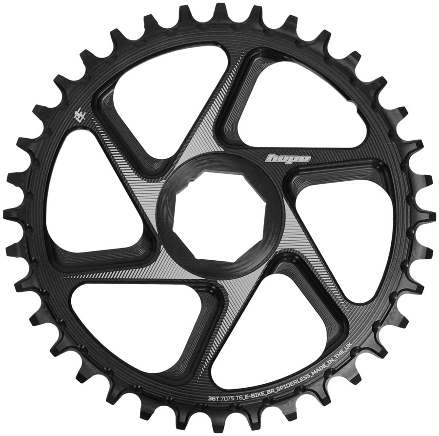 Hope Spiderless Chainring - 36T, R22, Ebike, Brose, Black