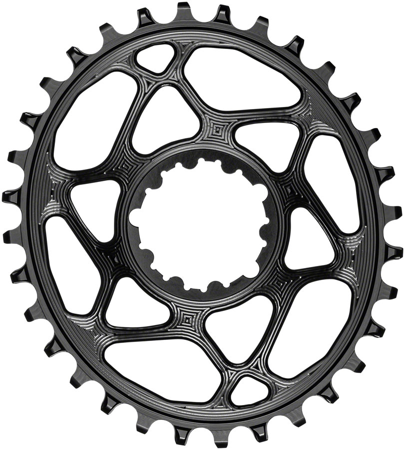 absoluteBLACK Oval Narrow-Wide Direct Mount Chainring - 32t, SRAM 3-Bolt Direct Mount, 3mm Offset, Black 