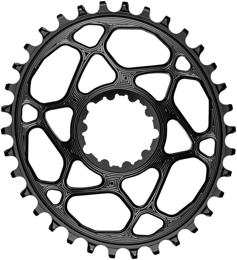 absoluteBLACK Oval Narrow-Wide Direct Mount Chainring - 36t, SRAM 3-Bolt Direct Mount, 3mm Offset, Black 