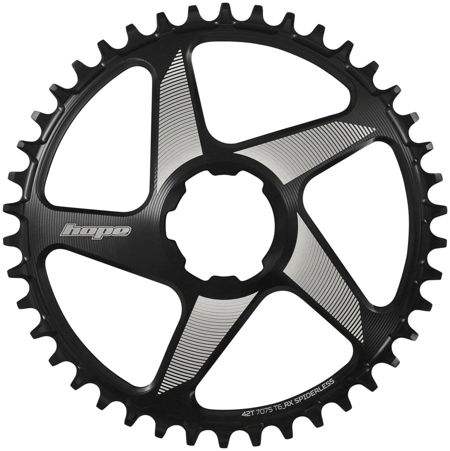 Hope RX Spiderless Chainring - 42t, Hope Direct Mount, Black 