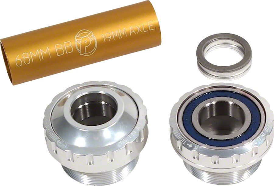 Profile Racing Euro, External Bearing Bottom Bracket 19mm, Silver