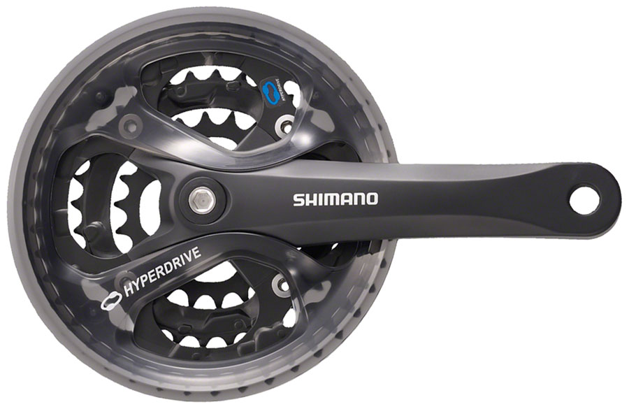 Shimano Acera FC-M361 Crankset - 175mm, 7/8-Speed, 48/38/28t, 104/64 BCD, Square Taper JIS Spindle Interface, Black