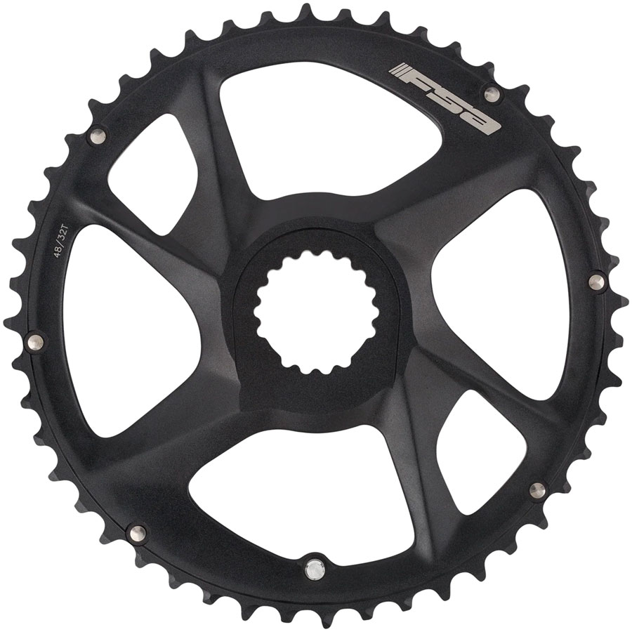 FSA SL-K Advanced Chainring, 1x 46T Tooth Count, Direct Mount Interface, 11-Speed Compatible  Black