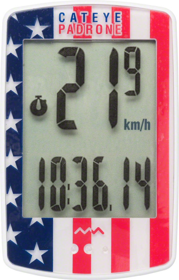 CatEye Padrone Wireless Cycling Computer CC-PA100W: USA Flag