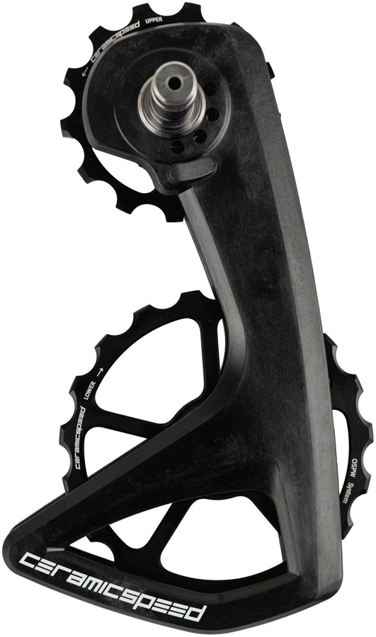 CeramicSpeed OSPW RS Pulley Wheel System for Shimano Dura-Ace 9250/Ultegra 8150 - Aluminum Pulley, Carbon Cage, Black