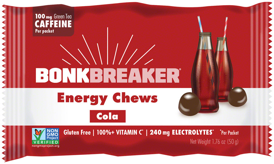 Bonk Breaker Energy Chews - Cola, With Caffiene, Box of 10 Packs