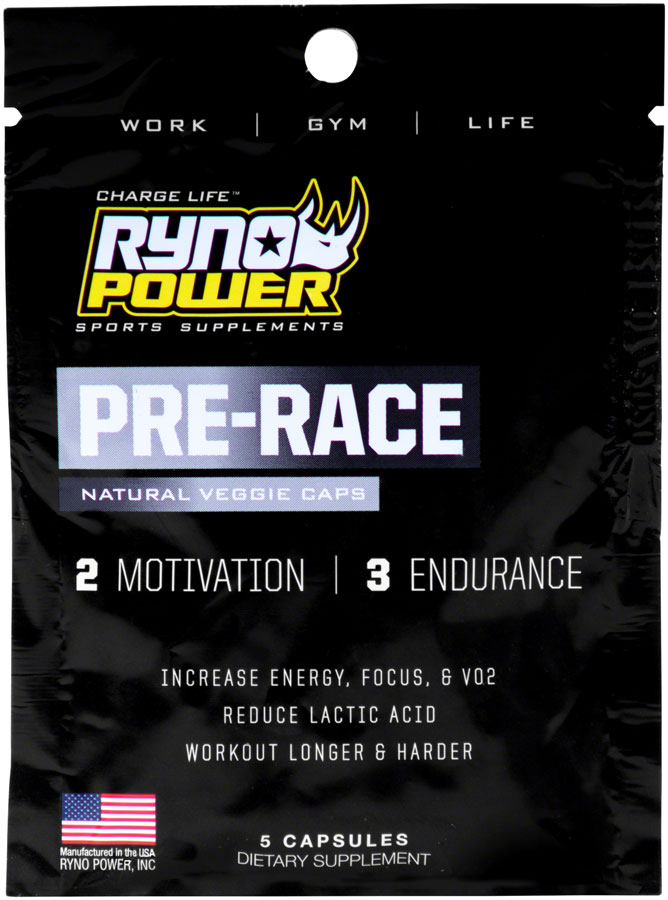 Ryno Power PreRace Supplement Pack Includes 2 Motivation Capsules