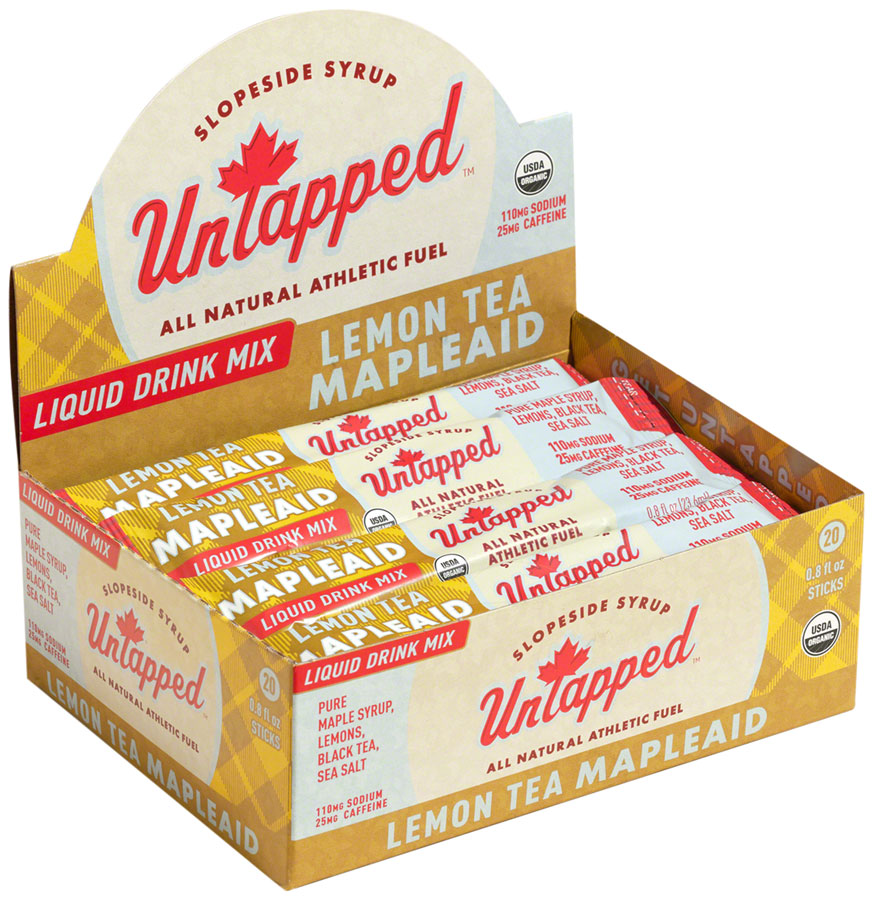 UnTapped Mapleaid Drink Mix - Lemon Tea, Liquid Concentrate, Box of 20 Single Serve Packets