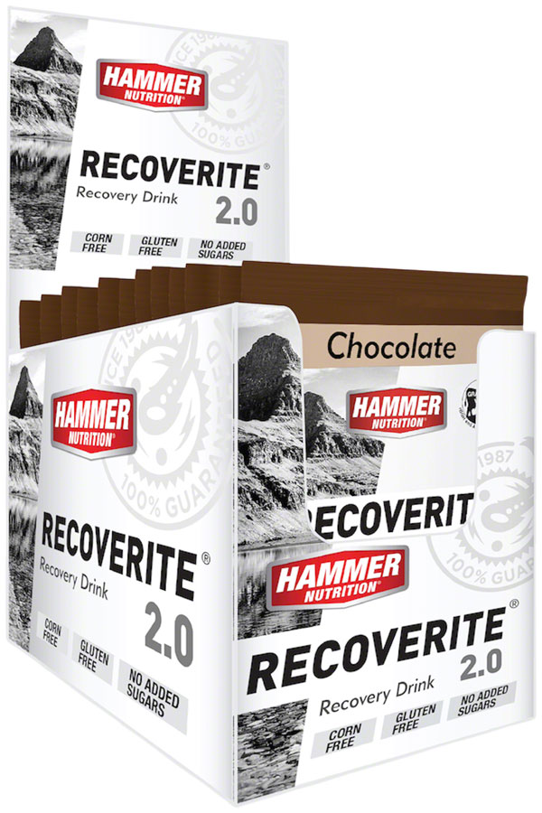 Hammer Nutrition Recoverite 2.0 Recovery Drink - Chocolate, 12 Single Serving Packets