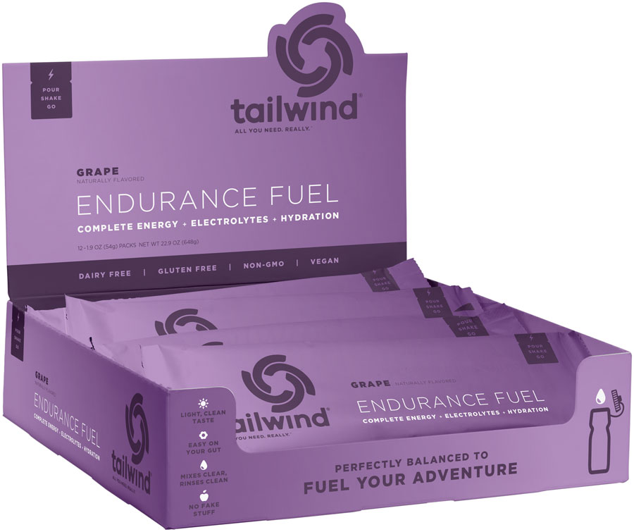 Tailwind Endurance Fuel Grape - Box of 12 Single Servings