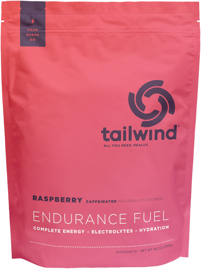 Tailwind Endurance Fuel Raspberry  - Caffeinated , 50 Serving Bag