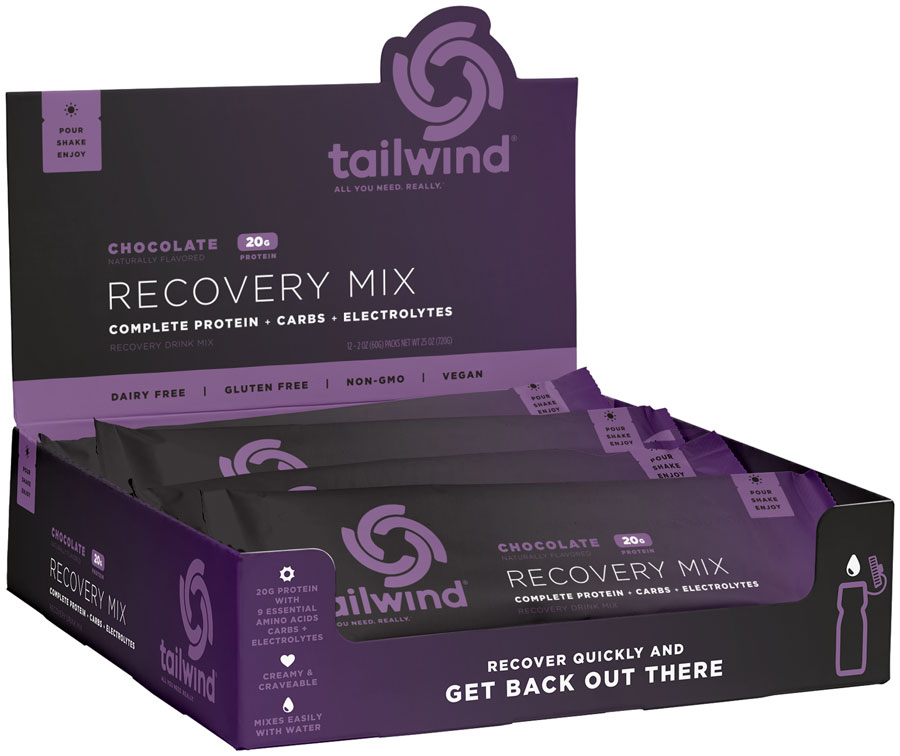 Tailwind Recovery Mix Chocolate  - Box of 12 Single Servings