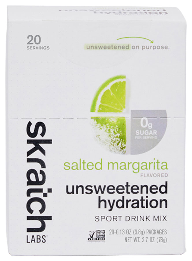 Skratch Labs Unsweetened Hydration Sport Drink Mix - Salted Margarita, Single Serving 20-Pack