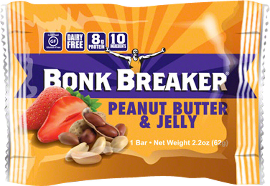 Bonk Breaker Energy Bar - Peanut Butter and Jelly, Box of 12






