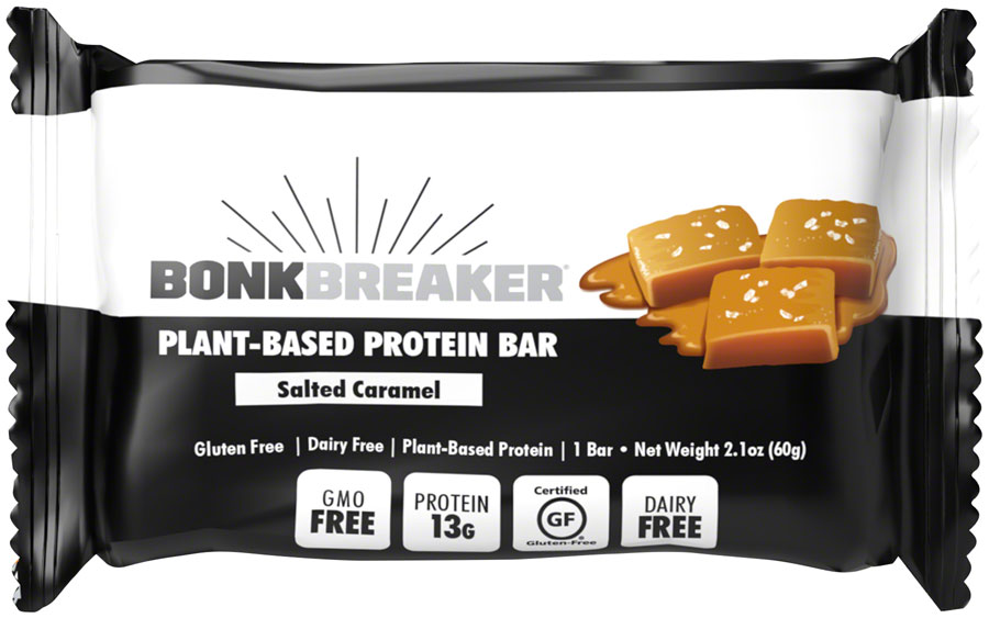 Bonk Breaker Plant Based Protein Bar - Salted Caramel, Box of 12






