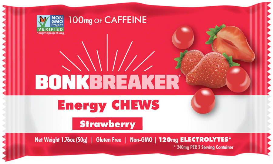 Bonk Breaker Energy Chews - Strawberry, Box of 10 Packs






