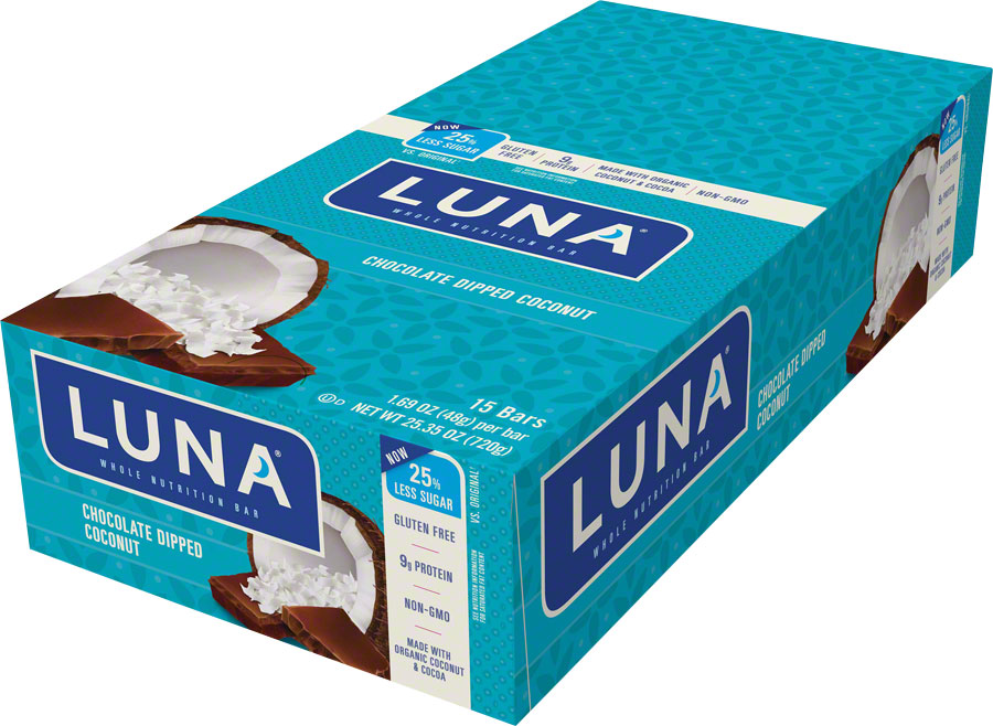 Clif Luna Bar: Dipped Chocolate Coconut Box of 15






