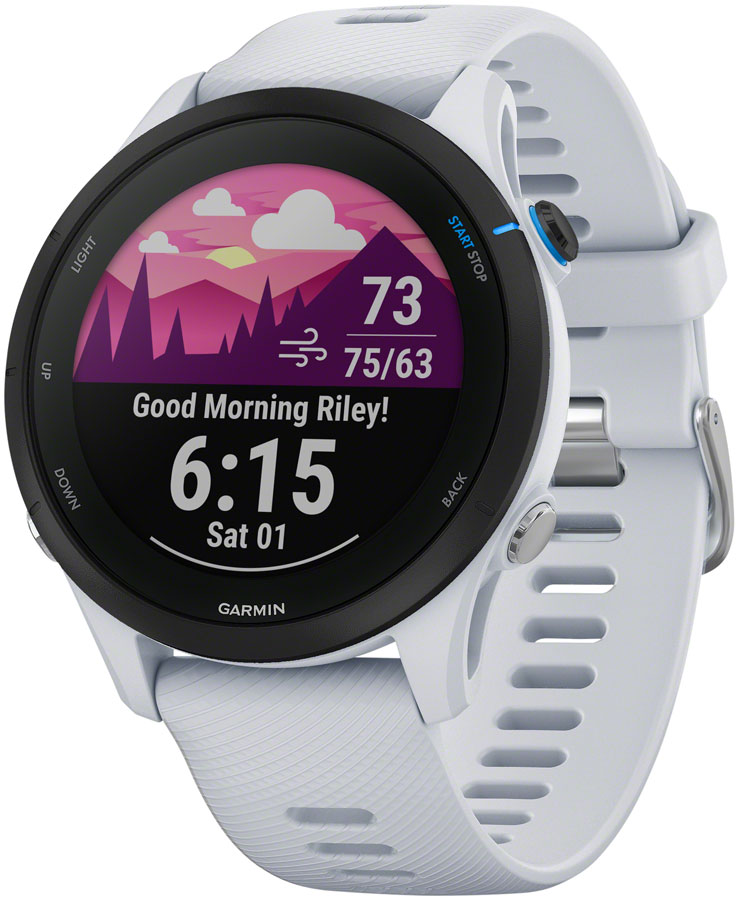 Garmin Forerunner 255 Music GPS Smartwatch - 45.6mm, Whitestone 