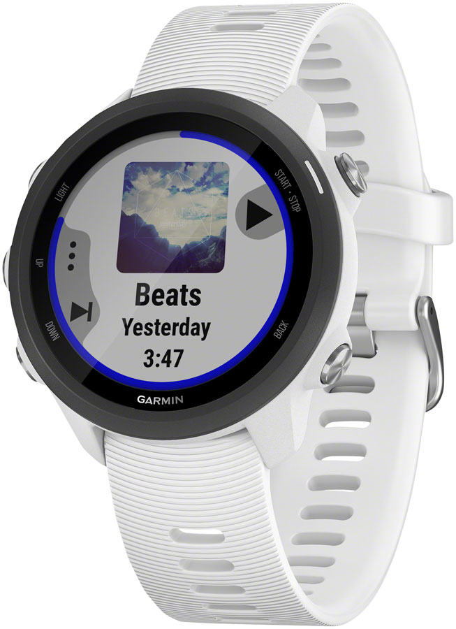 Garmin Forerunner 245 Music Wi-Fi GPS Running Watch: White/Black