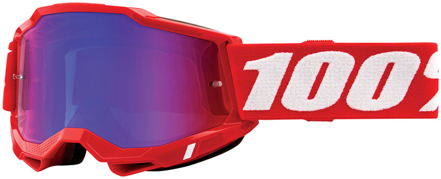 100% Acurri 2 Goggles - Red/Mirror Black Lens