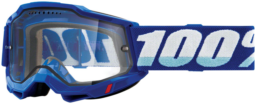 100% Accuri 2 Enduro Goggles - Blue/Clear Vent Dual Lens
