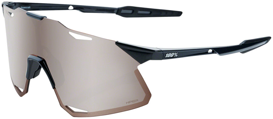 100% Hypercraft Sunglasses - Matte Black, Soft Gold Mirror Lens 