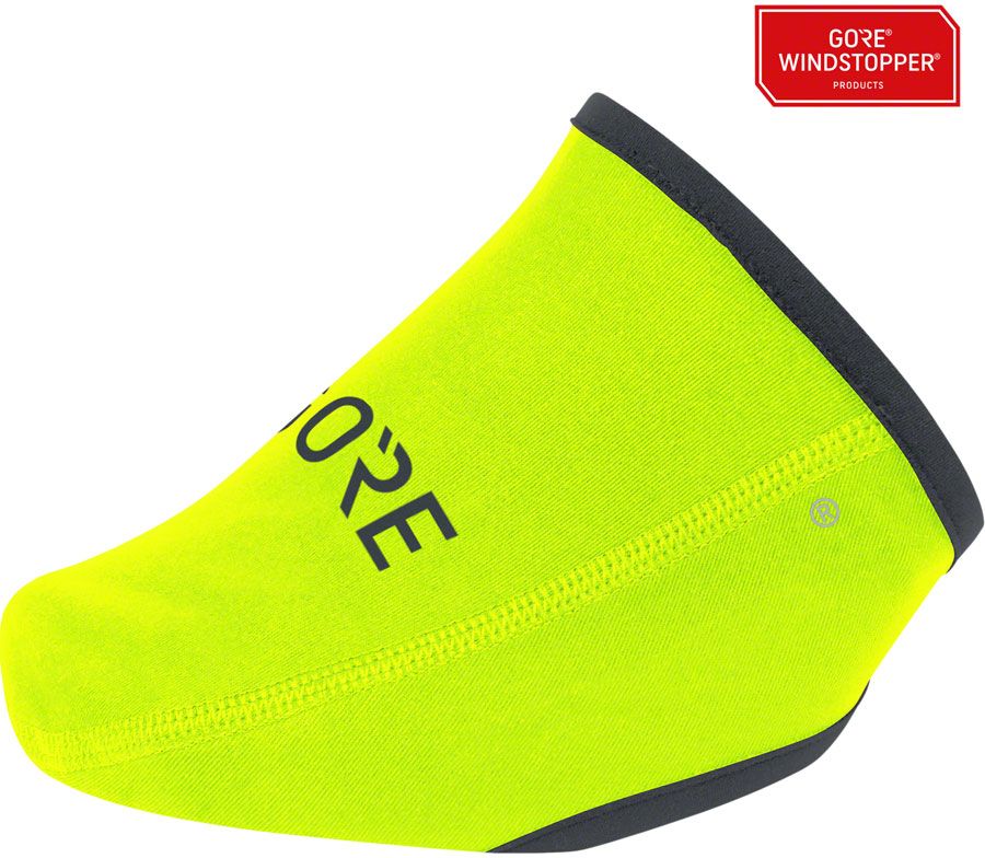 GORE C3 WINDSTOPPER Toe Cover - Neon Yellow, Fits Shoe Sizes 4.5-8






