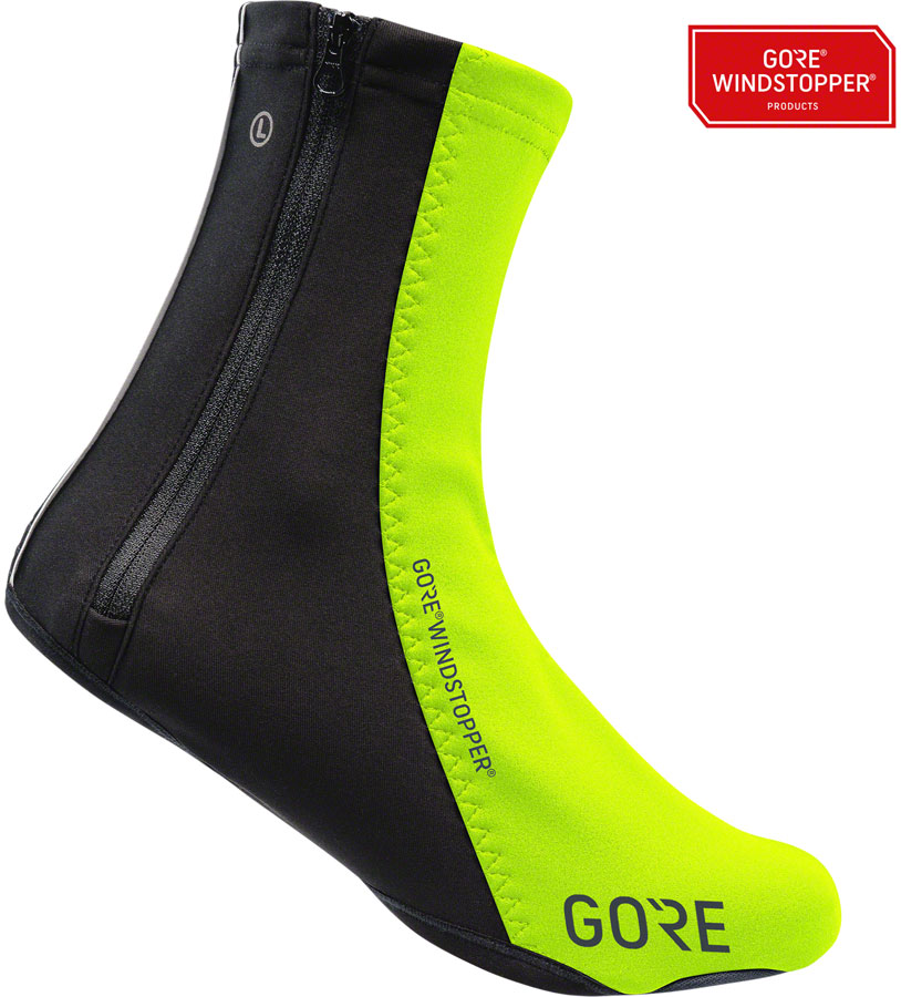 Gorewear C5 Windstopper Overshoes - Neon Yellow/Black, Fits Shoe Sizes 4.5-6 