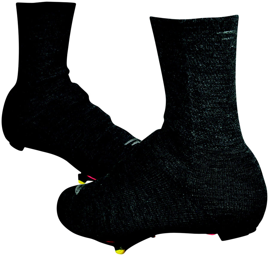 Defeet Slipstream Strada Shoe Cover: 5" Charcoal Wool SM/MD






