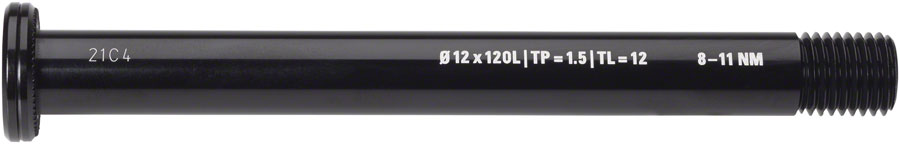 WHISKY No.9 Thru Bolt - 12mm, 120mm, P1.5, TL12, Black 