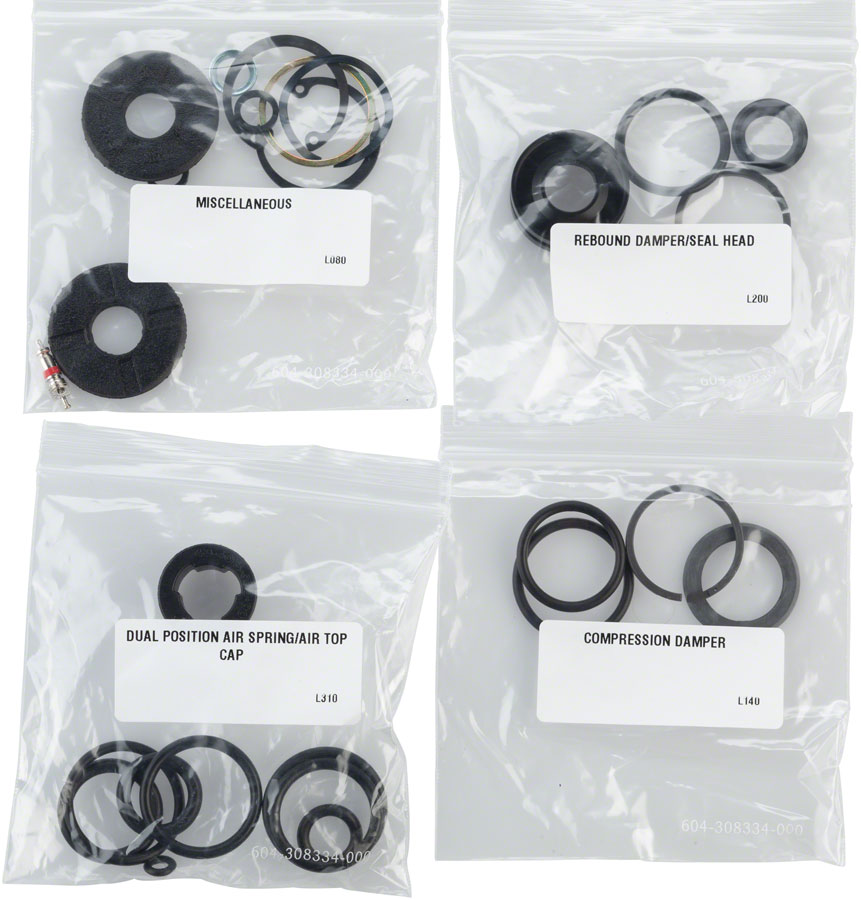 RockShox Full Service Kit, Dual Position Air/Motion Control DNA for 2012 Revelation New (Dual Wing Adjuster Knob) (30%Off)