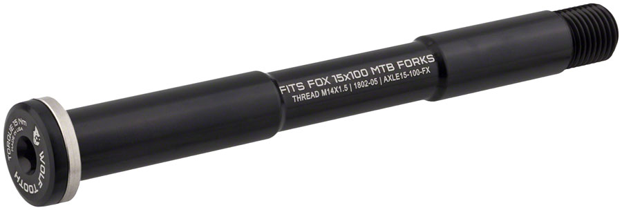 Wolf Tooth Front Thru Axle - FOX, 15 x 100mm, Black 
