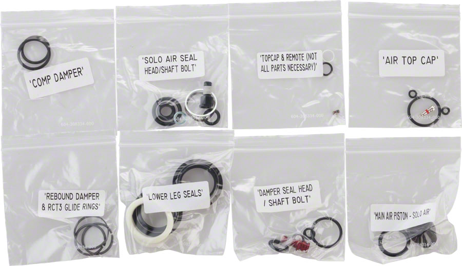RockShox Fork Service Kit, Full: SID / Reba (2013-2016), Solo Air, A2-A3 (20%Off)