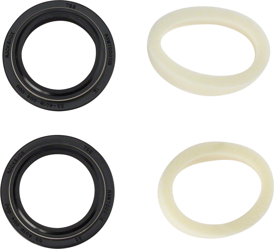 RockShox Dust Seal/Foam Ring: Black Flanged 32mm Seal, 10mm Foam Ring - Revelation A3 