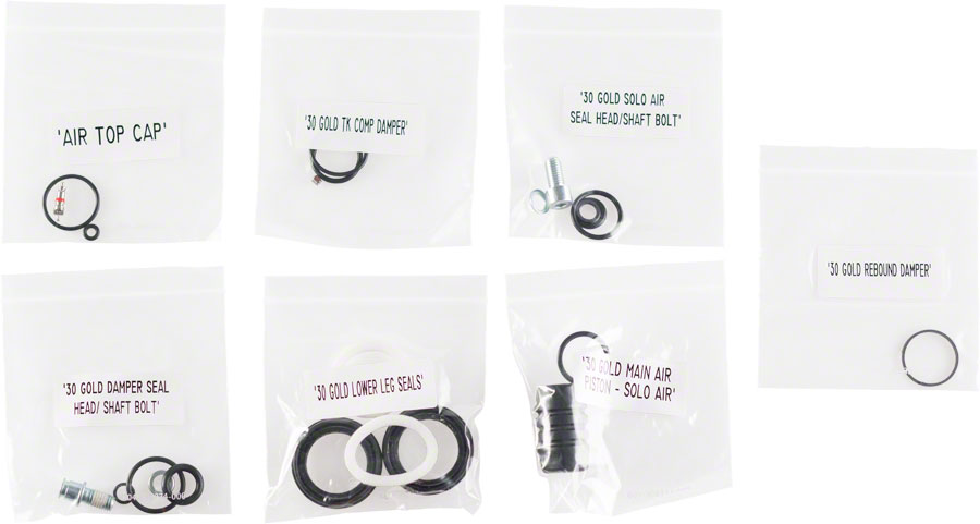 RockShox Fork Service Kit, Full: 30 Gold, Solo Air, A1 