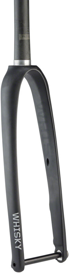 WHISKY No.9 RD Fork - 12mm Thru-Axle, 1-1/4" Tapered Carbon Steerer, Flat Mount Disc, Matte Black 