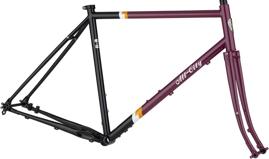 All-City Gorilla Monsoon Frameset - 650b, Steel, Charred Berry, 49cm 