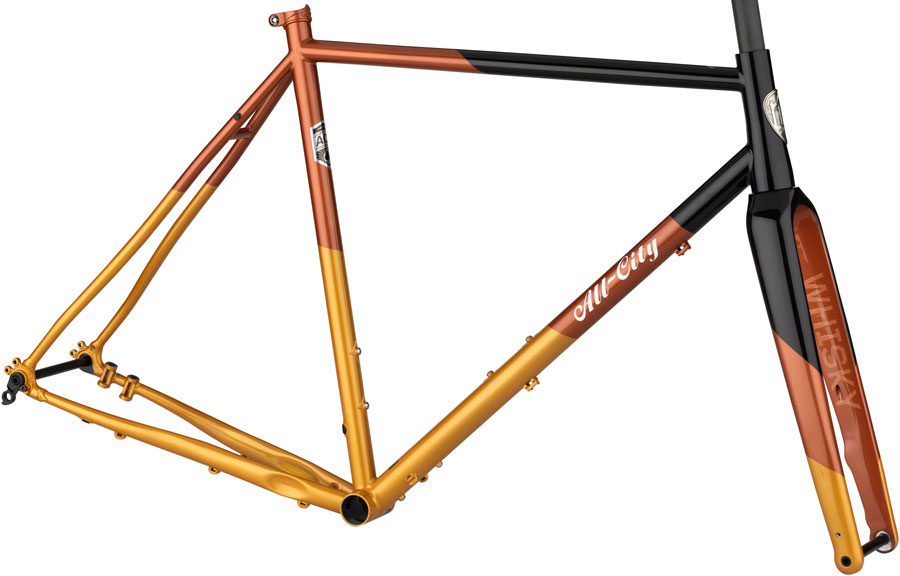 All-City Cosmic Stallion Frameset - 650b/700c, Steel, Black/Brick/Bronze, 52cm 