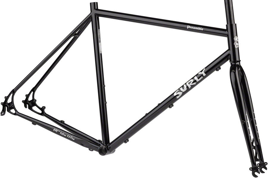 Surly Preamble Frameset - 650b, Steel, Hi-Viz Black, Small 
