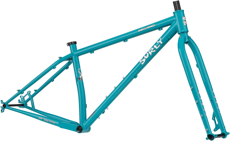 Surly Karate Monkey Frameset - 27.5", Steel, Lost at Sea Blue, Medium
