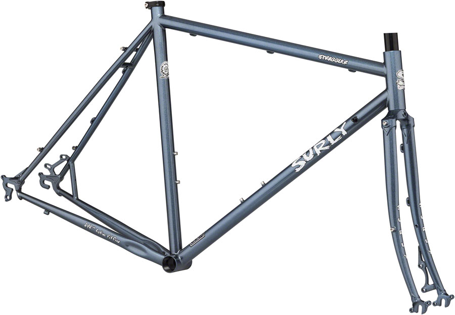 Surly Straggler Frameset - 700c, Steel, Cold Steel Blue, 56cm