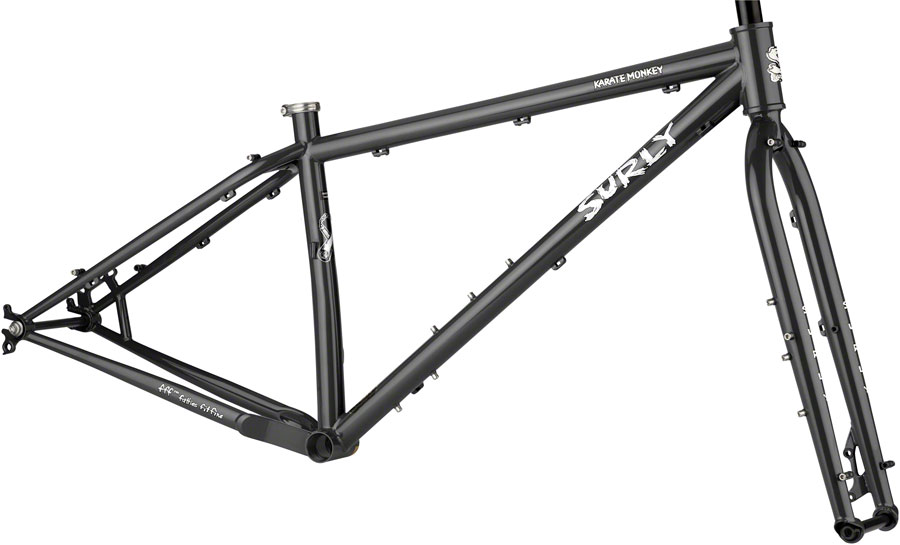 Surly Karate Monkey Frameset - 27.5", Steel, Hi-Viz Black, Large






