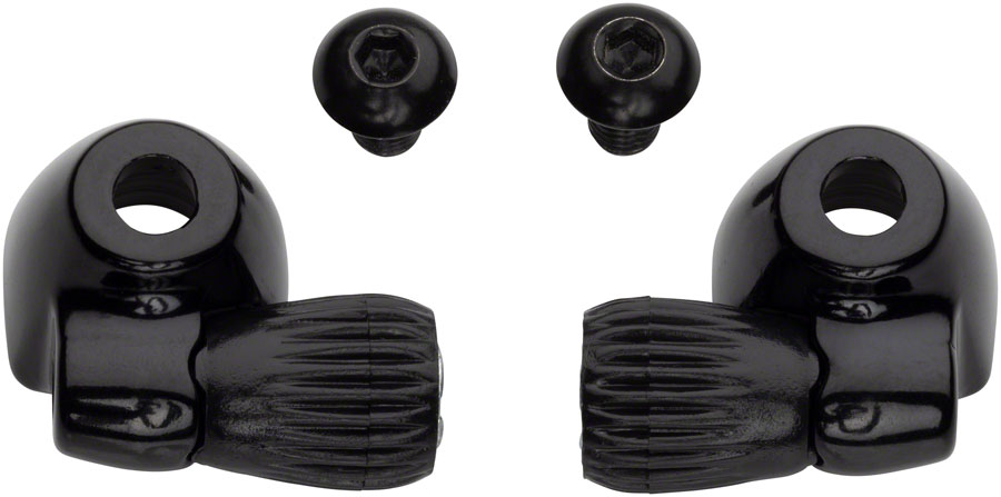 Problem Solvers Downtube Housing Stops with Barrel Adjusters Black 