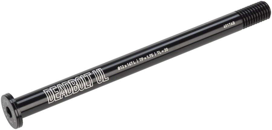 Salsa Deadbolt Ultralight Thru-Axle, Rear, 12mm Axle Diameter, 167mm Length, 1.75 Thread Pitch, 20mm Thread Length 