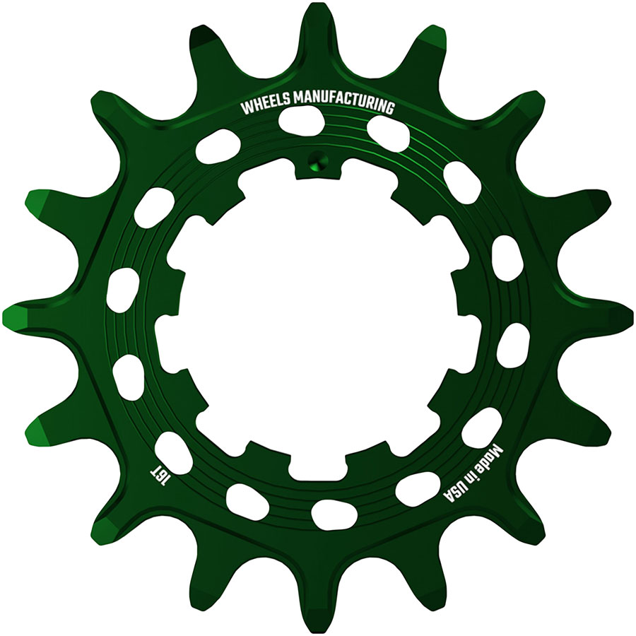 Wheels Manufacturing SOLO HG Cog - 16t, Fits SOLO-HG Kits, Green
