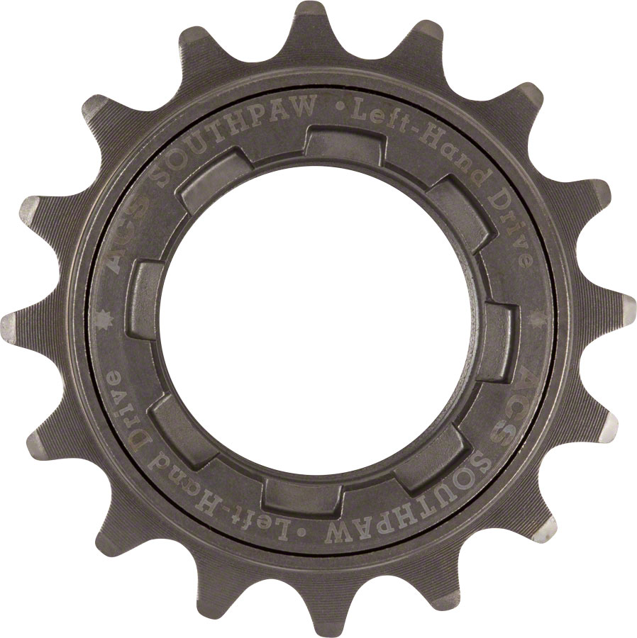 ACS Southpaw Freewheel - 16t, Gun Metal, For Left Hand Drive






