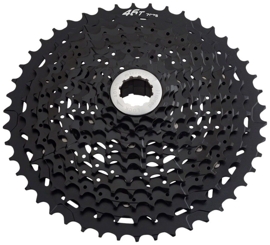 microSHIFT G11 Cassette - 11 Speed, 11-46T, Alloy Spider, Black, ED Coated 