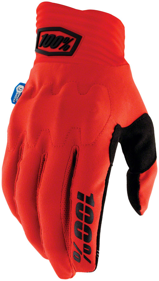 100% Cognito Smart Shock Gloves - Red, Full Finger, Medium 